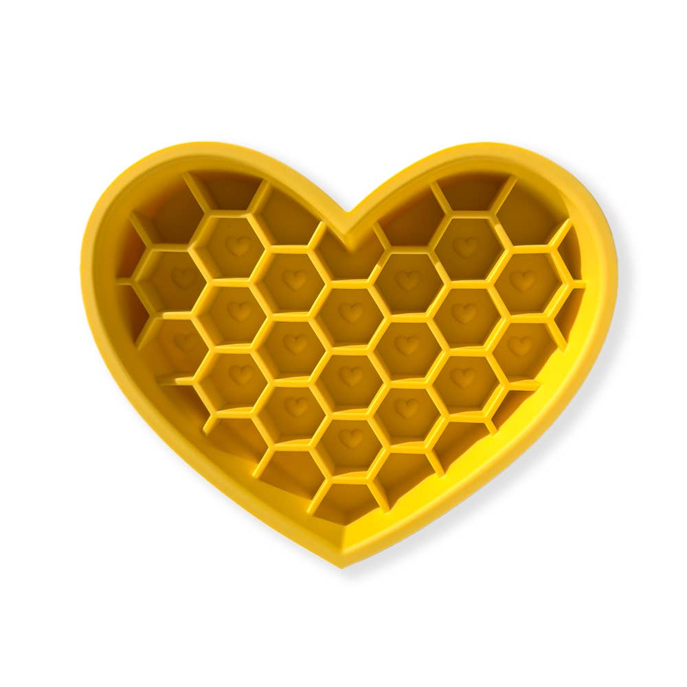 Heart Slow Feeder with Lick Mat : Sky Blue