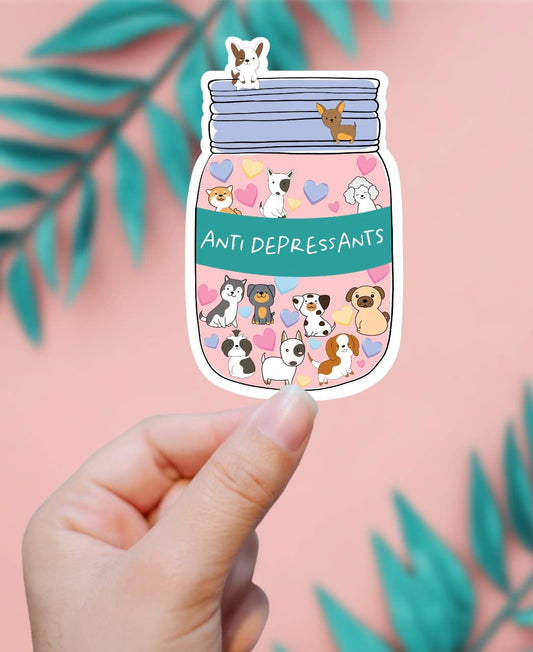 Dog Anti Depressant Sticker