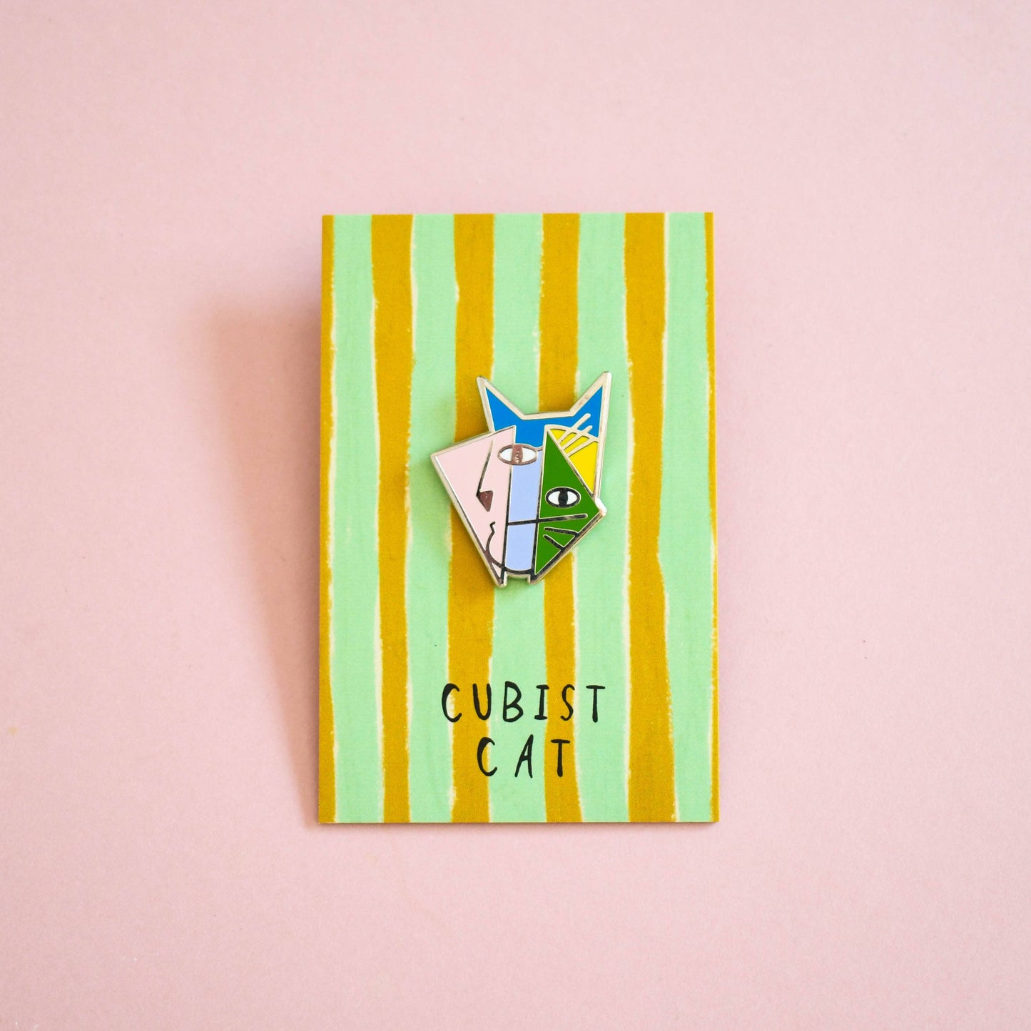 Cubist Cat Art Meowment Pin 