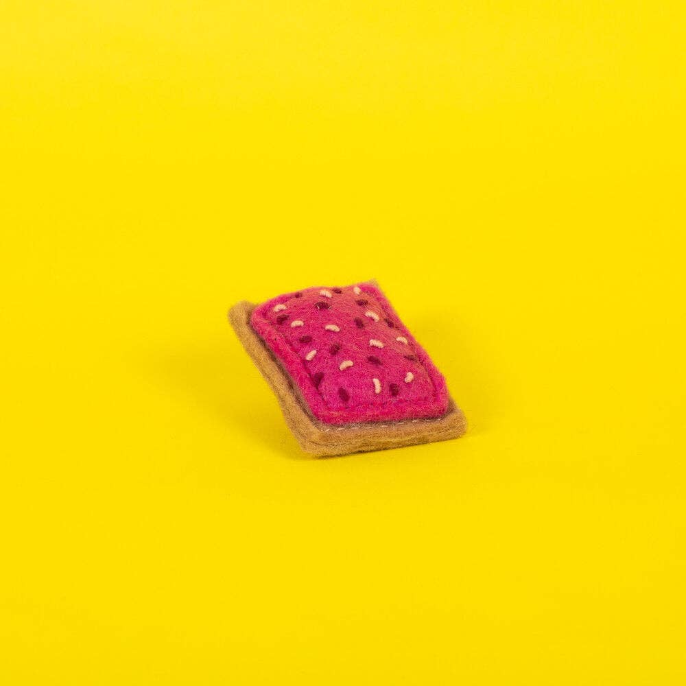 Wool Pop Tart Cat Toy: Blueberry