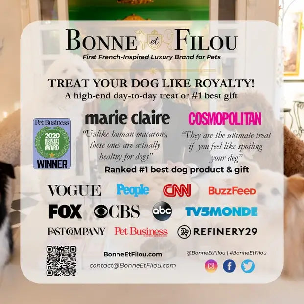 Bonne et Filou Dog Macarons | Crème Brûlée