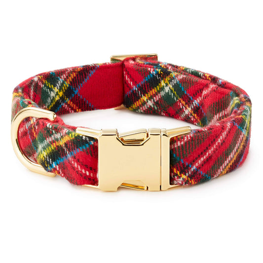 Plaid Flannel Holiday Dog Collar