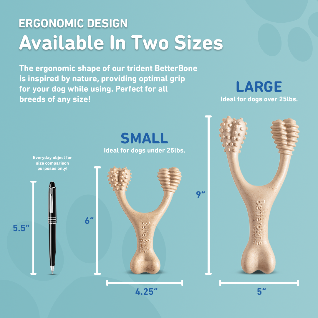 BetterBone HARD -Durable, All-Natural, No Nylon, Sustainable: Natural Venison / SMALL