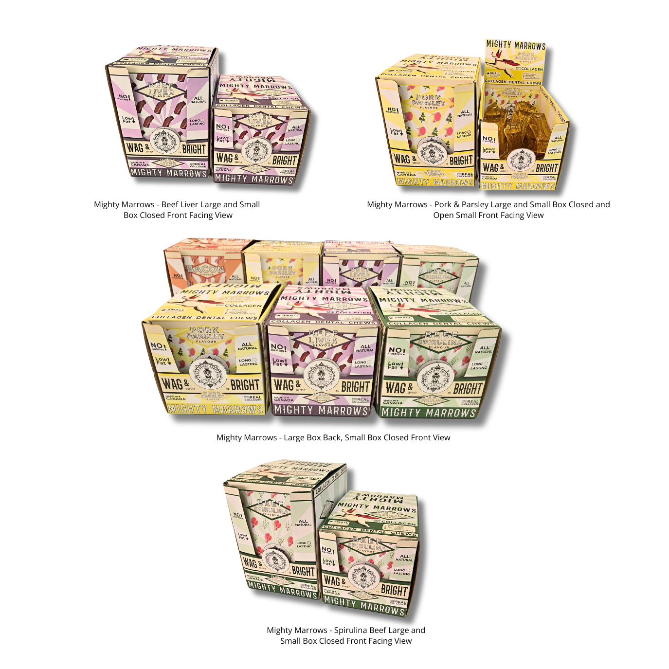 Mighty Marrows Collagen Dental Chew - Spirulina Beef