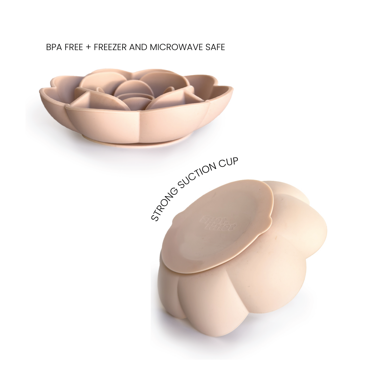 Slow Feeder Bowl with Suction Cup Base Flower | Silicone: Bubblegum Pink