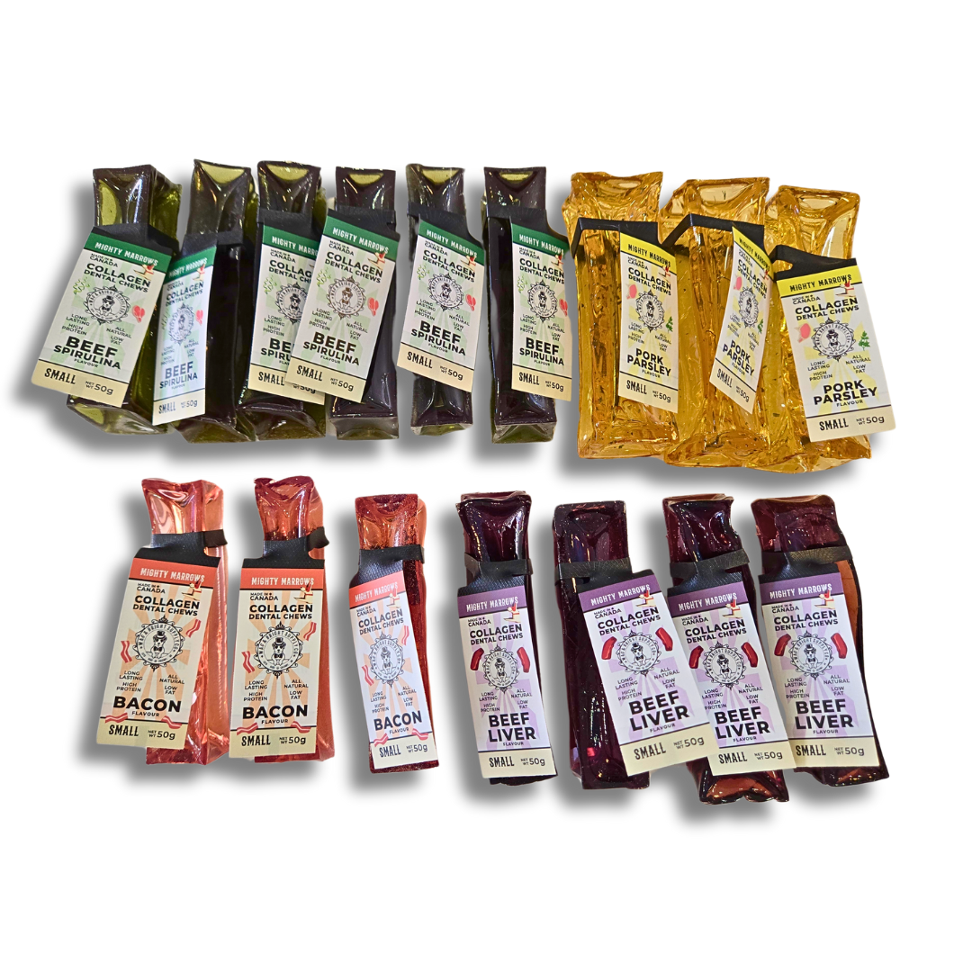 Mighty Marrows Collagen Dental Chew - Spirulina Beef