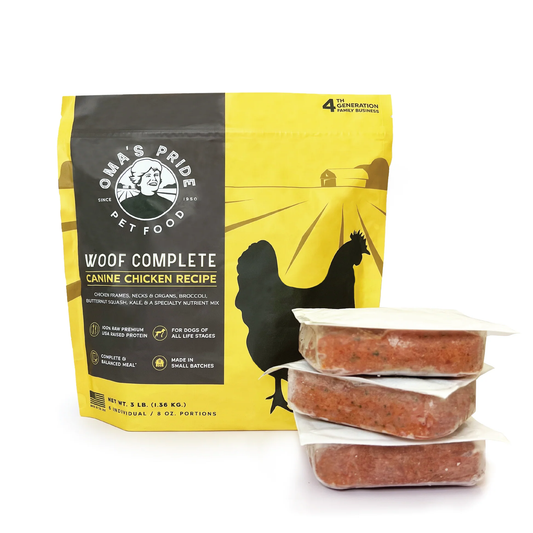 Oma's Pride Woof Complete Chicken Recipe Pre-Portioned Packs